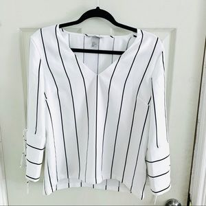 H&M Quarter Sleeve Striped Blouse